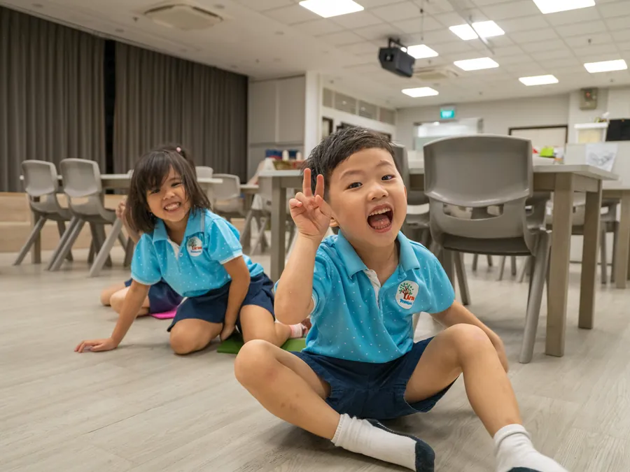 Laughing during floor play