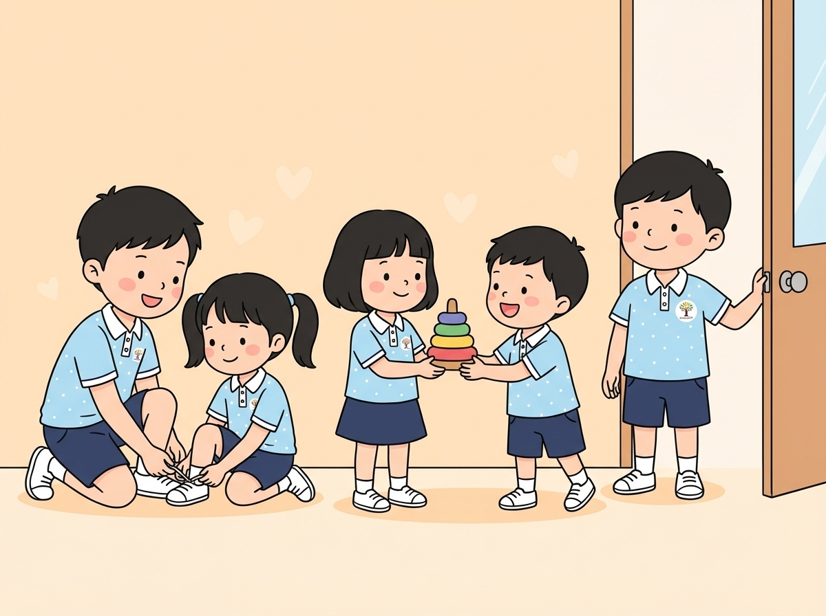Group play and helping each other